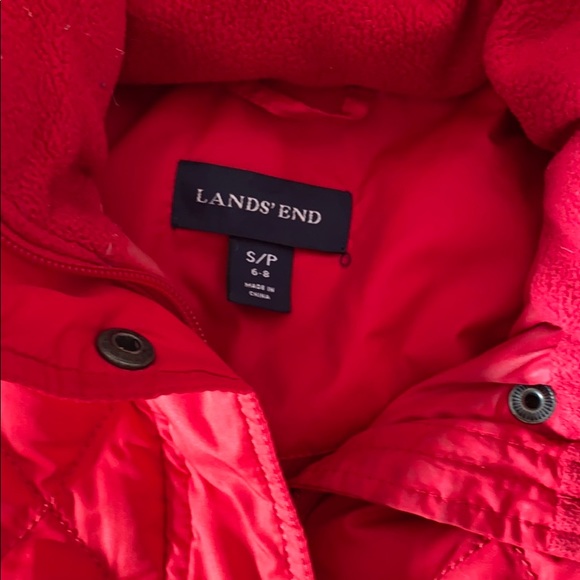 Lands’ End puffer jacket with removable hood - Picture 2 of 2